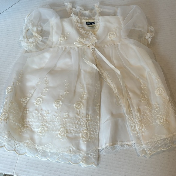 Phyllis Baby Wear Vintage Night Gown and Matching Robe Off White - Picture 2 of 5
